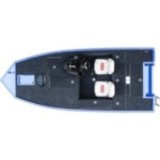 Barca din aluminiu, sudata, Kimple Bass Boat King Fisher 438