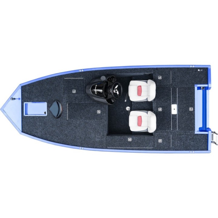 Barca din aluminiu, sudata, Kimple Bass Boat King Fisher 438