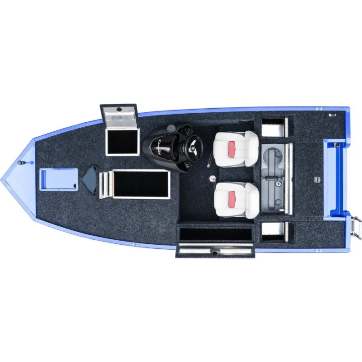 Barca din aluminiu, sudata, Kimple Bass Boat King Fisher 438