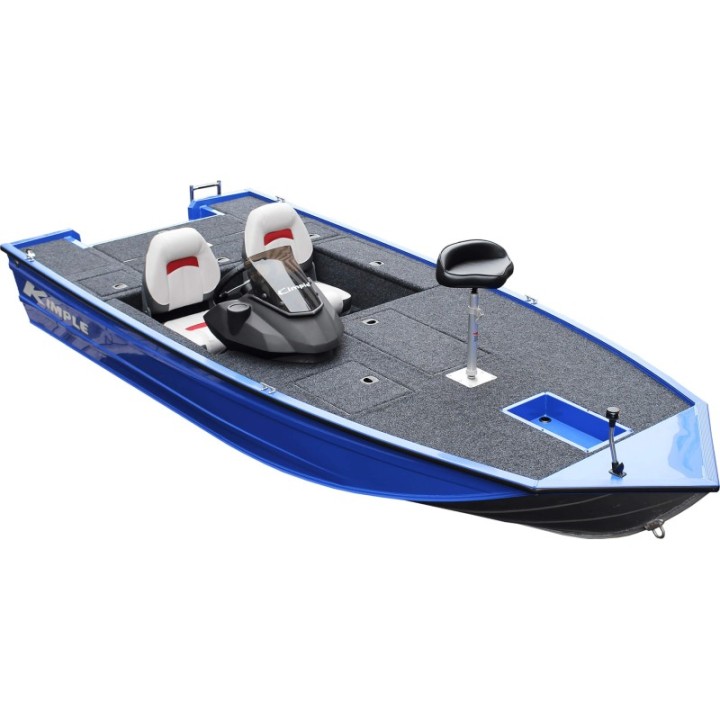Barca din aluminiu, sudata, Kimple Bass Boat King Fisher 438