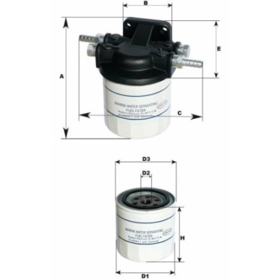 Filtru combustibil universal din Aluminiu