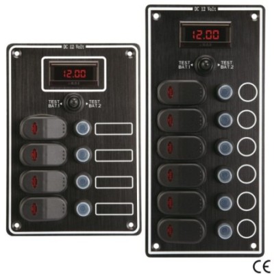 Panou de sigurante waterproof pentru ambarcatiuni cu Voltmetru