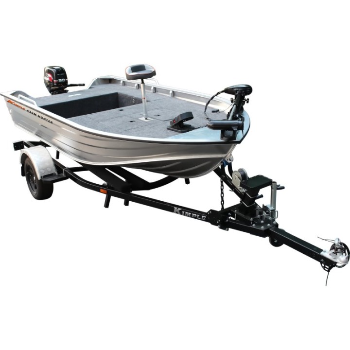 Mini Bass Boat Kimple H430M-B | Lungime 4.3 m | l 1.9M | 40CP Barca aluminiu