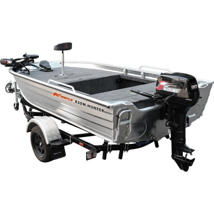 Mini Bass Boat Kimple H430M-B | Lungime 4.3 m | l 1.9M | 40CP Barca aluminiu