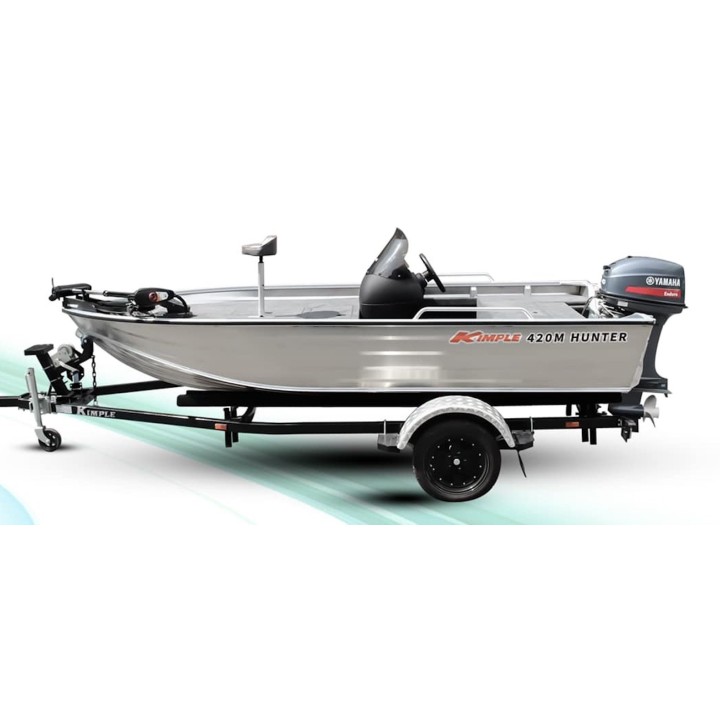 Mini Bass Boat Kimple H430M-B | Lungime 4.3 m | l 1.9M | 40CP Barca aluminiu