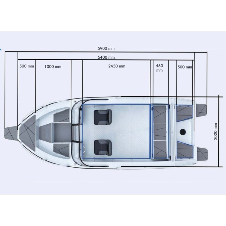 Alphaboat AC540 - Bowrider aluminiu