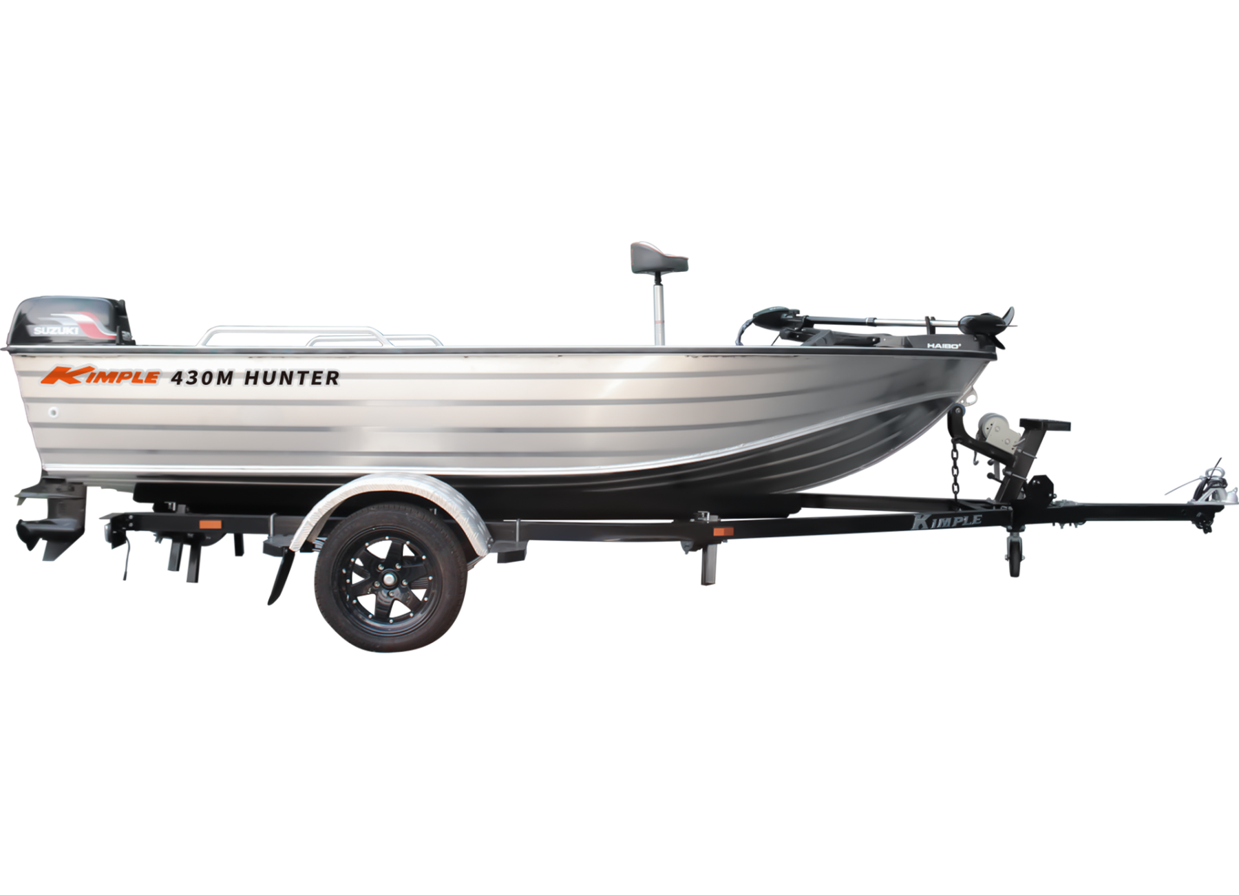 Mini Bass Boat Kimple H430M-B | Lungime 4.3 m | l 1.9M | 40CP Barca ...
